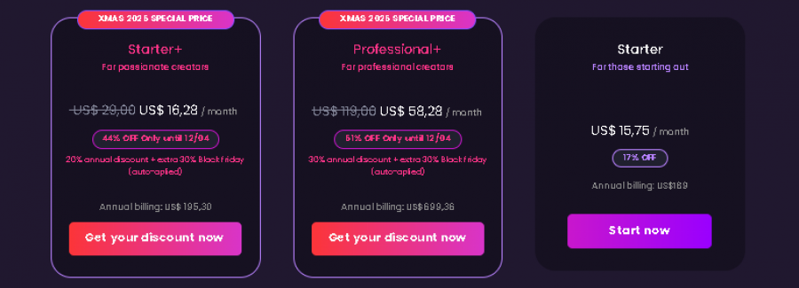 Wisecut Pricing Screenshot