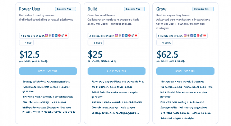 Plann Pricing Screenshot