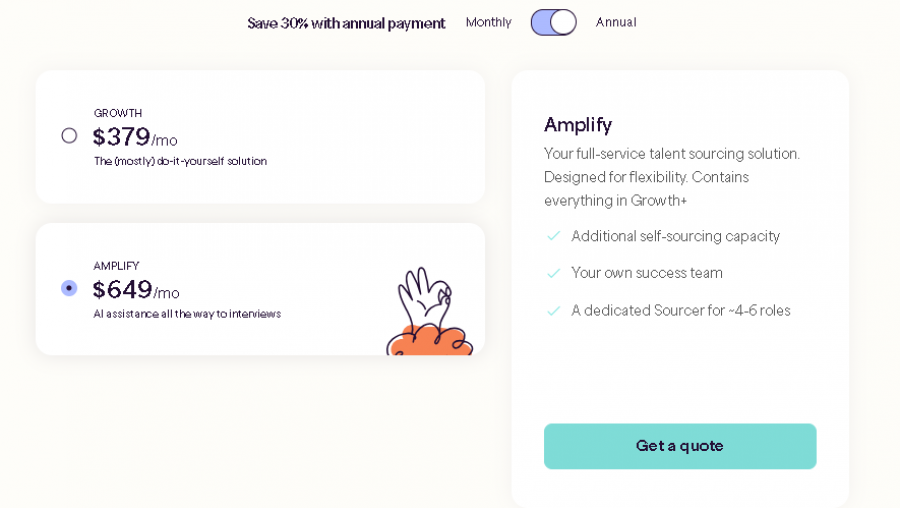 Fetcher.ai Pricing Screenshot