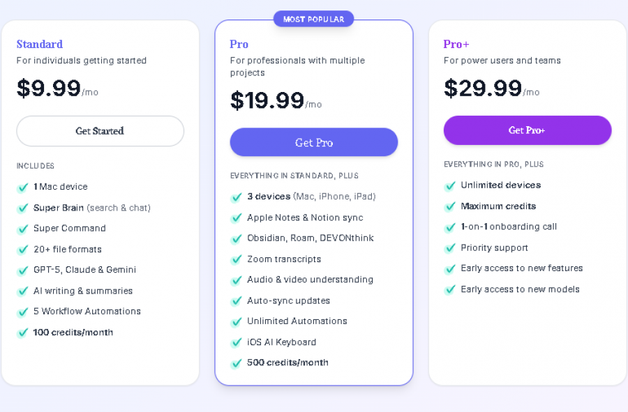Elephas Pricing Screenshot
