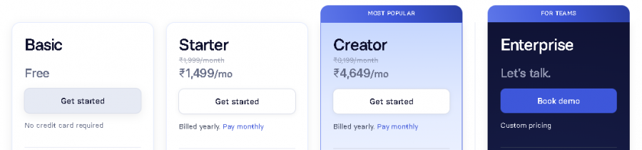 Synthesia Ai Pricing Screenshot