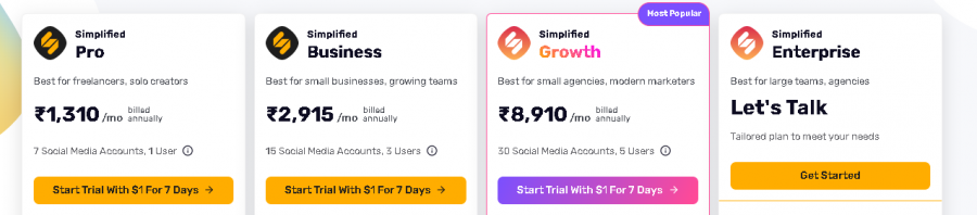 Simplified AI Pricing Screenshot