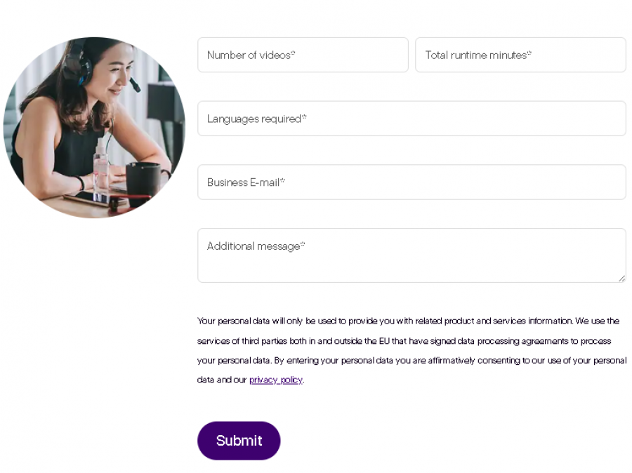 Papercup Pricing Screenshot
