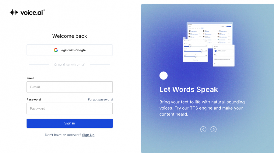 Voice AI Pricing Screenshot