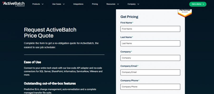 ActiveBatch Pricing Screenshot