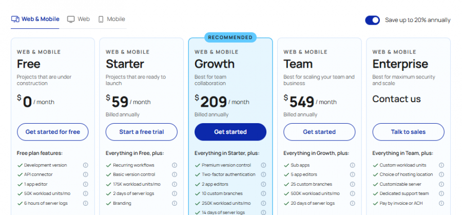 Bubble Pricing Screenshot