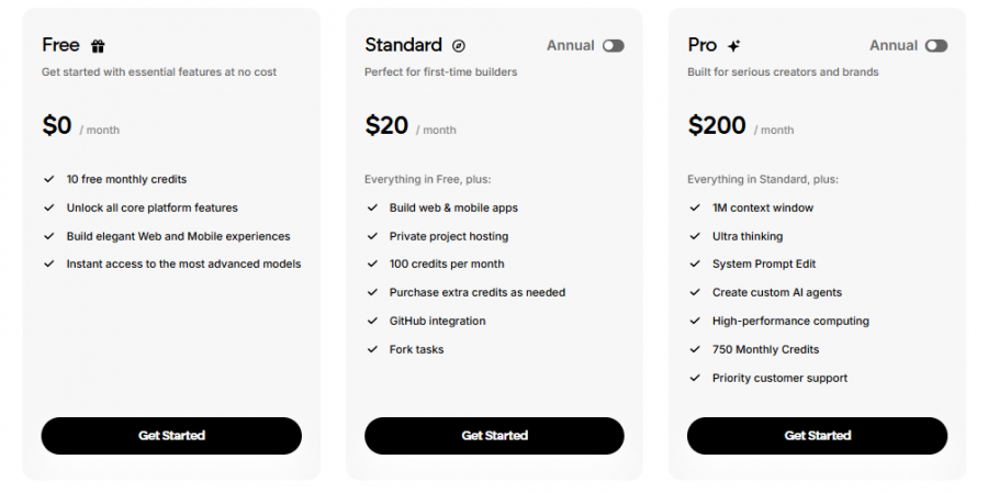 Emergent Pricing Screenshot