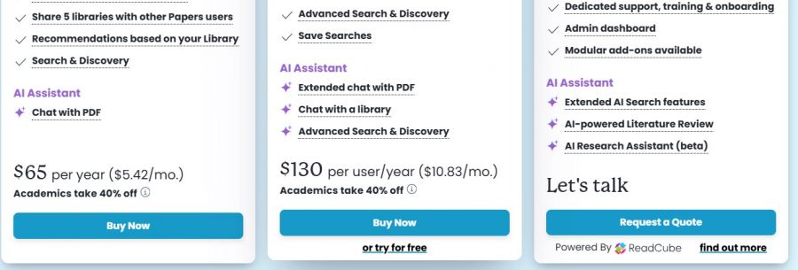 Papers Pro Pricing Screenshot