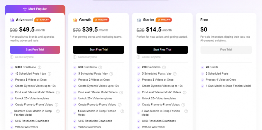 SellerPic Pricing Screenshot
