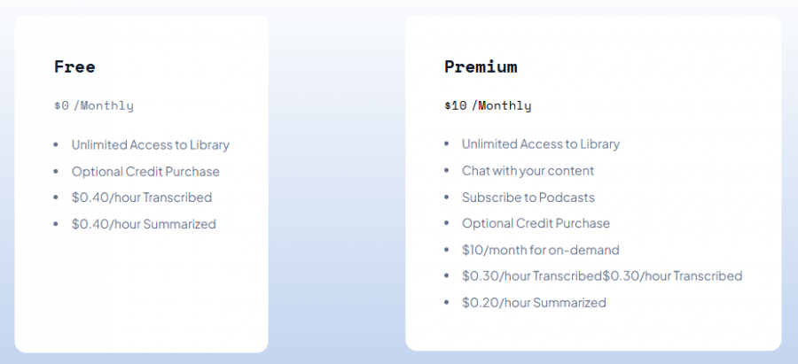Scribbler Pricing Screenshot