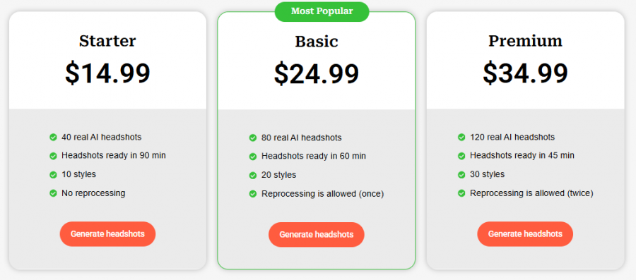 Alter AI Pricing Screenshot