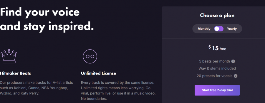 Beatopia Pricing Screenshot