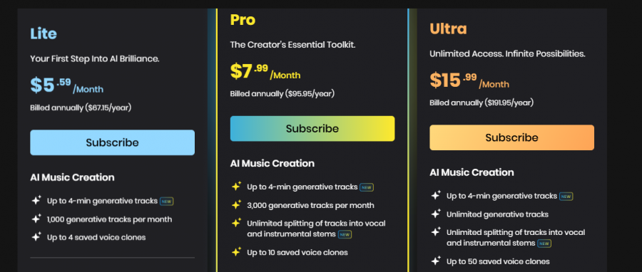 TemPolor Pricing Screenshot