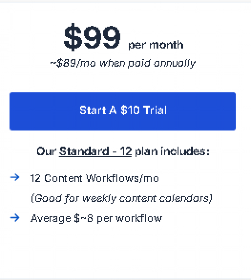 Content Harmony Pricing Screenshot