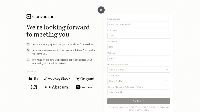 Conversion AI Pricing Screenshot