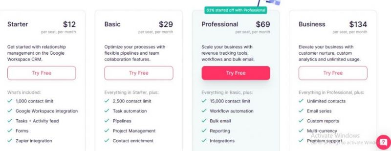 Copper Pricing Screenshot