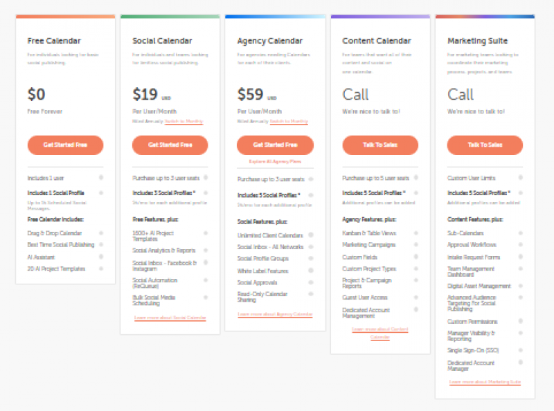 CoSchedule AI Pricing Screenshot