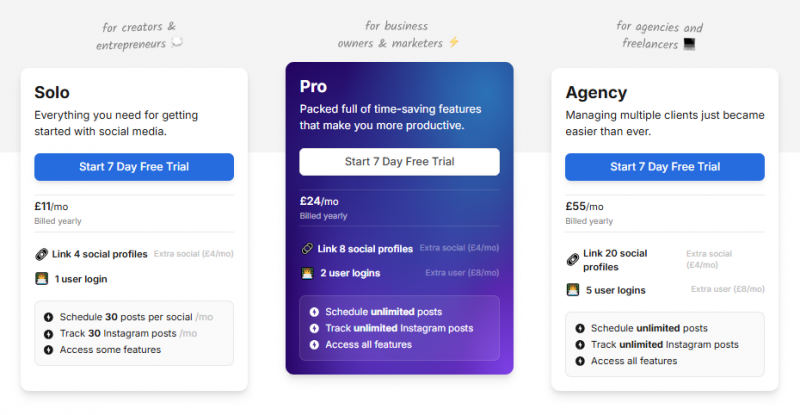 Flick Pricing Screenshot