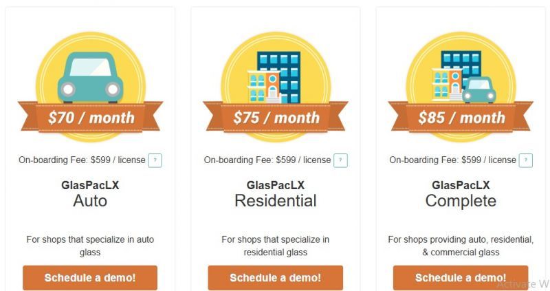 GTS Services Pricing Screenshot