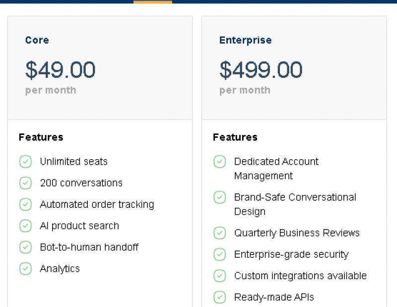 Heyday AI Pricing Screenshot