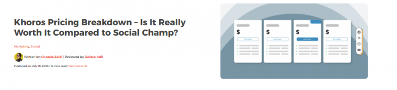 Khoros Pricing Screenshot