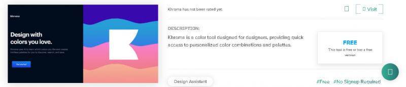 Khroma Pricing Screenshot