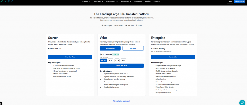 Kling AI Pricing Screenshot