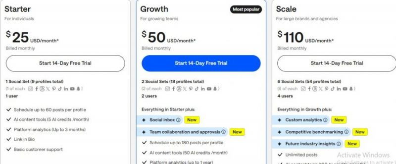 Later ai Pricing Screenshot