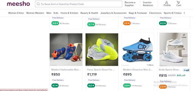 Meesho Pricing Screenshot