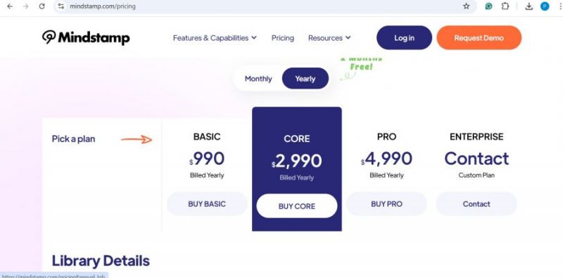 Mindstamp Pricing Screenshot