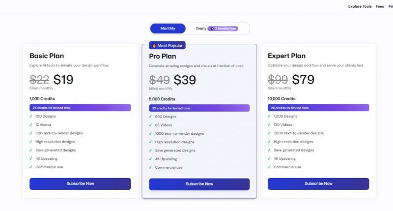 Mnml.ai Pricing Screenshot