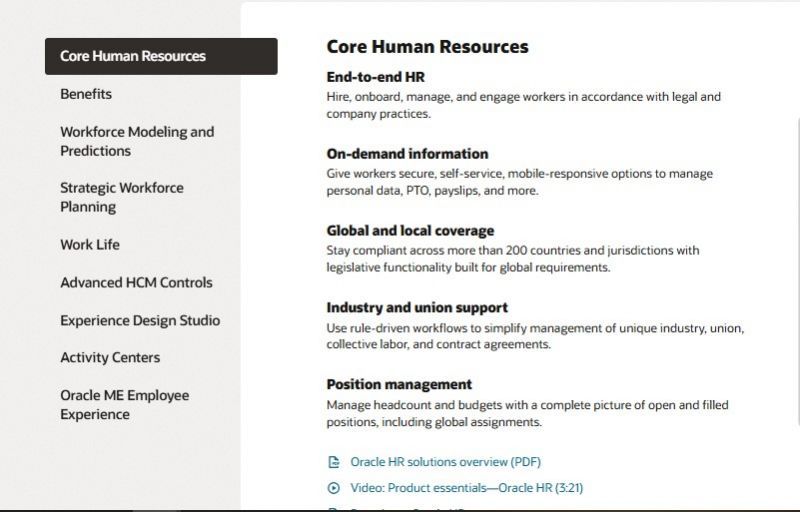 Oracle HRMS Pricing Screenshot