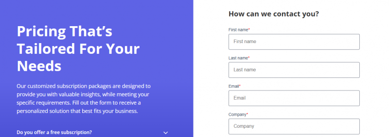 Placer AI Pricing Screenshot