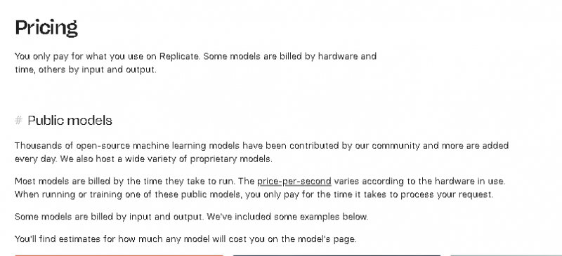 Replicate AI Pricing Screenshot