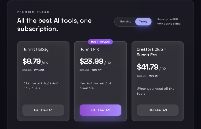 RunDiffusion Pricing Screenshot