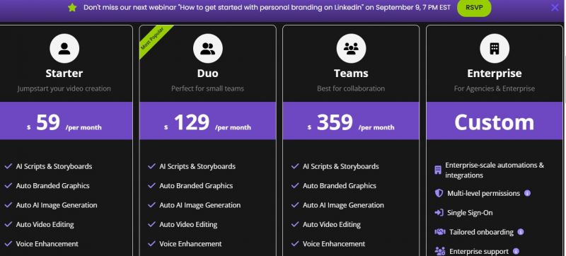 Shuffll Pricing Screenshot