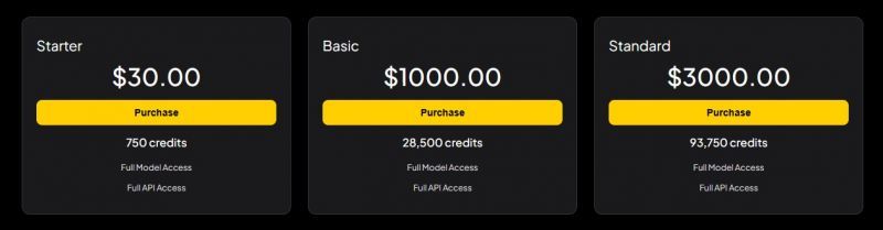 SkyReels AI Pricing Screenshot