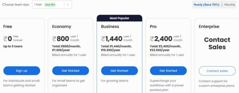 Stackby Pricing Screenshot