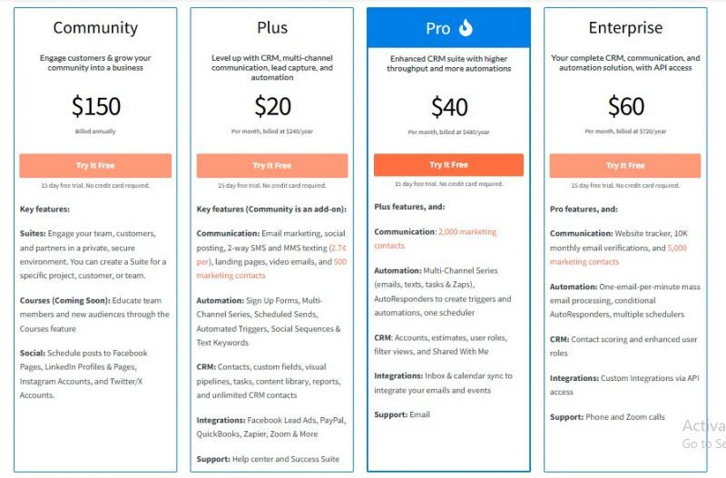 VipeCloud Pricing Screenshot