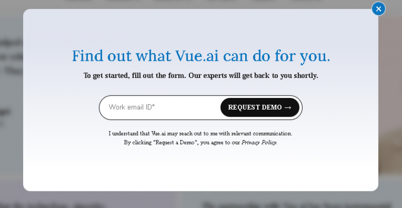 Vue.ai Pricing Screenshot