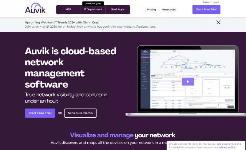 Auvik Home Page