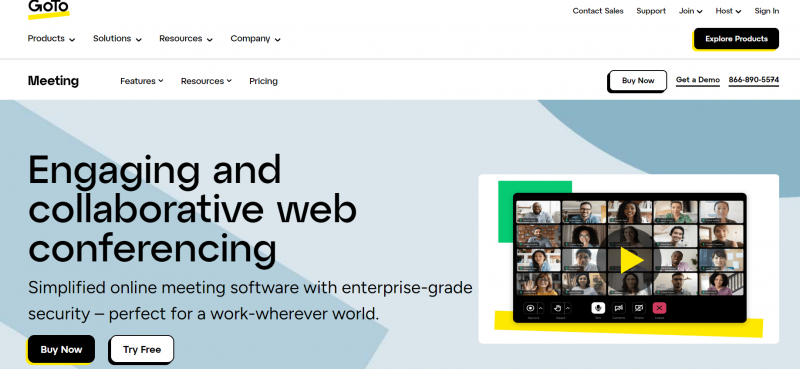 GoToMeeting Home Page
