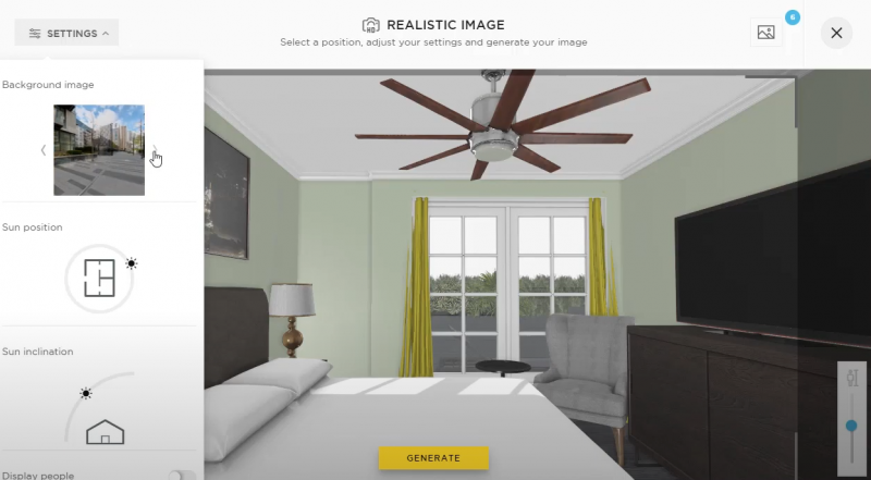 HomeByMe Change the Render Background